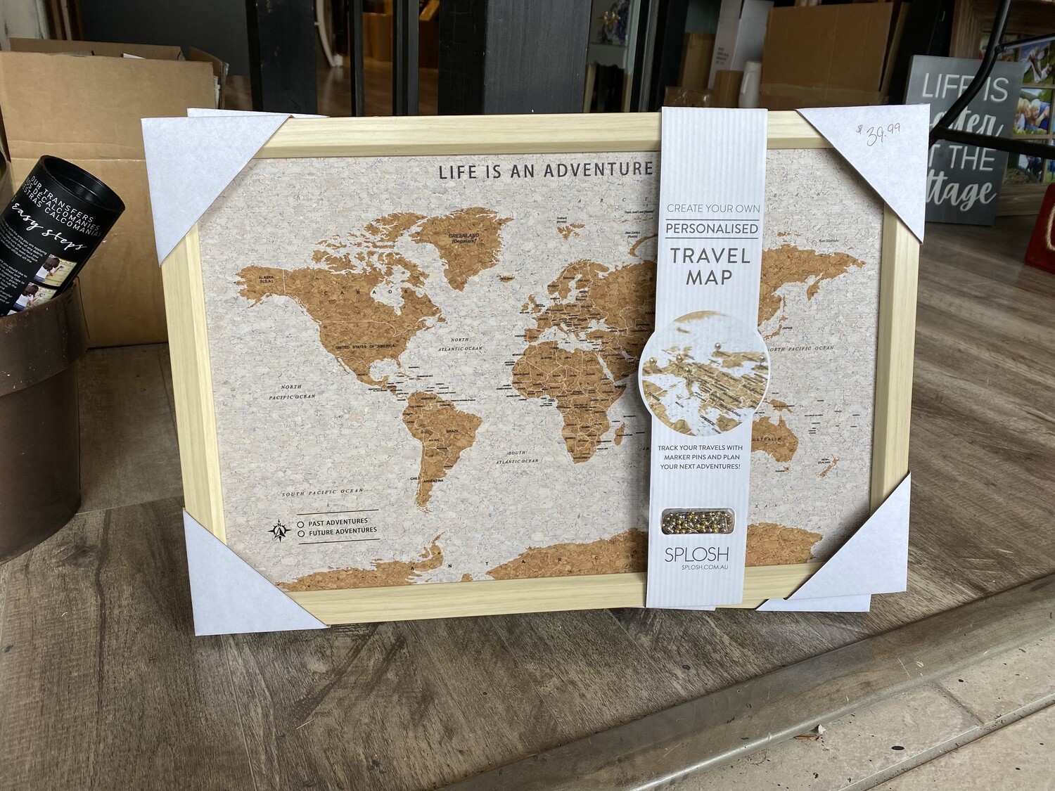 Large Travelled the World Map