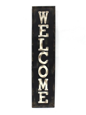 Metal Vertical Welcome Sign