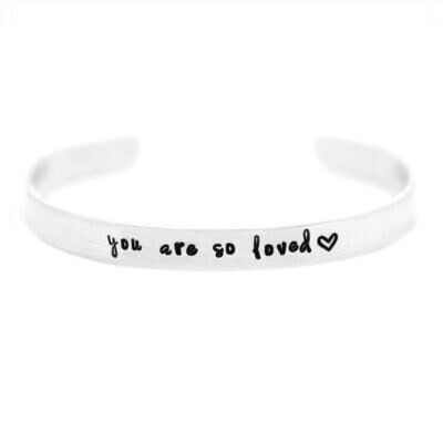 Cuff Bracelet 'You are so Loved'