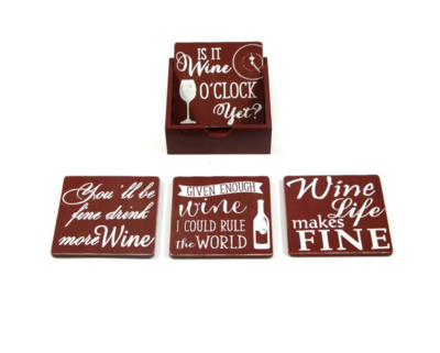 Wine O'Clock Coasters