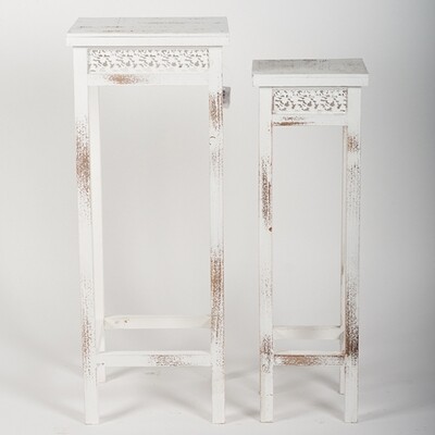 White Wooden Plant Stands
