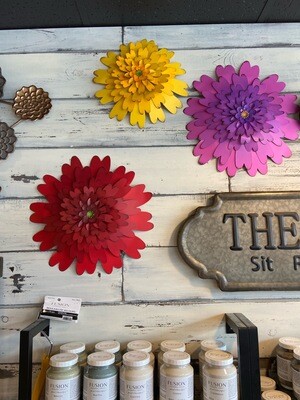 Colourful Metal Wall Flowers
