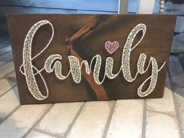 Family String art sign