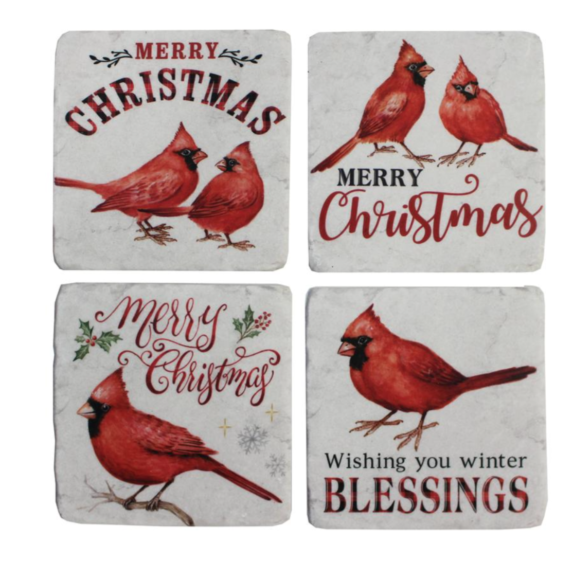 Cardinal Coasters - Set of 4