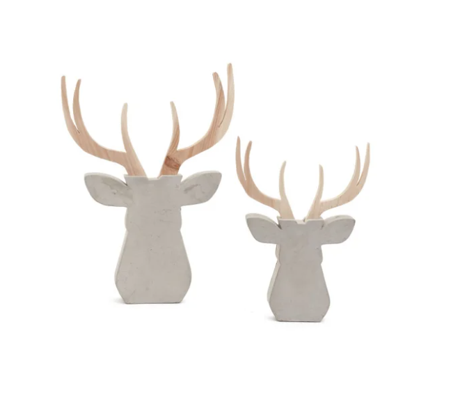 Ceramic/Wood Deer