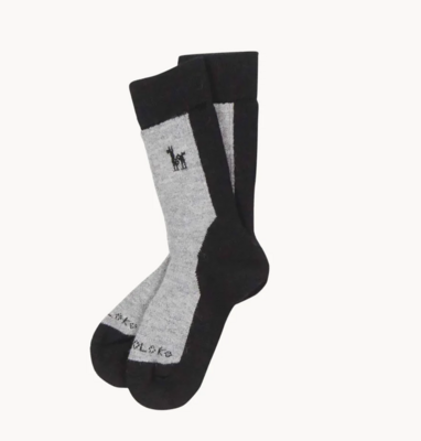 Black Hiker Alpaca Socks