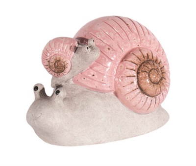 Pink Ceramic Snail