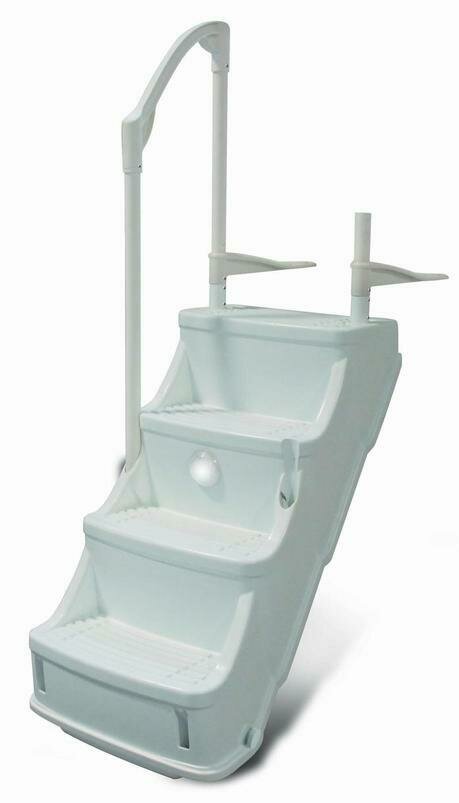 Olympic Drop in Step with 1 Handrail (white)