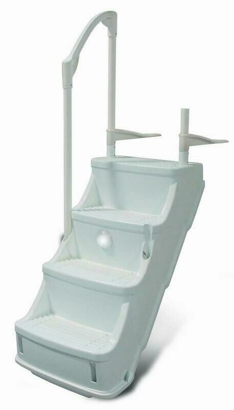 Olympic Drop in Step with 1 Handrail (white)