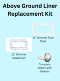 Above Ground Replacement Liner Skimmer Gasket, Face Plate and Return Package