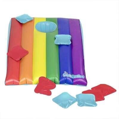 FLOATING INFLATABLE CORNHOLE TOSS RAINBOW COLLECTION