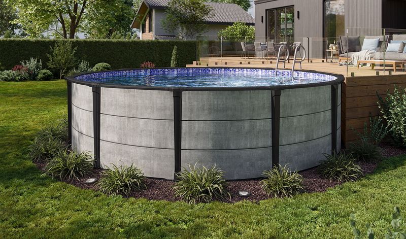 Portland Newton Above Ground Pool Carvin- Salt Friendly Pool Liner &amp; Skimmer