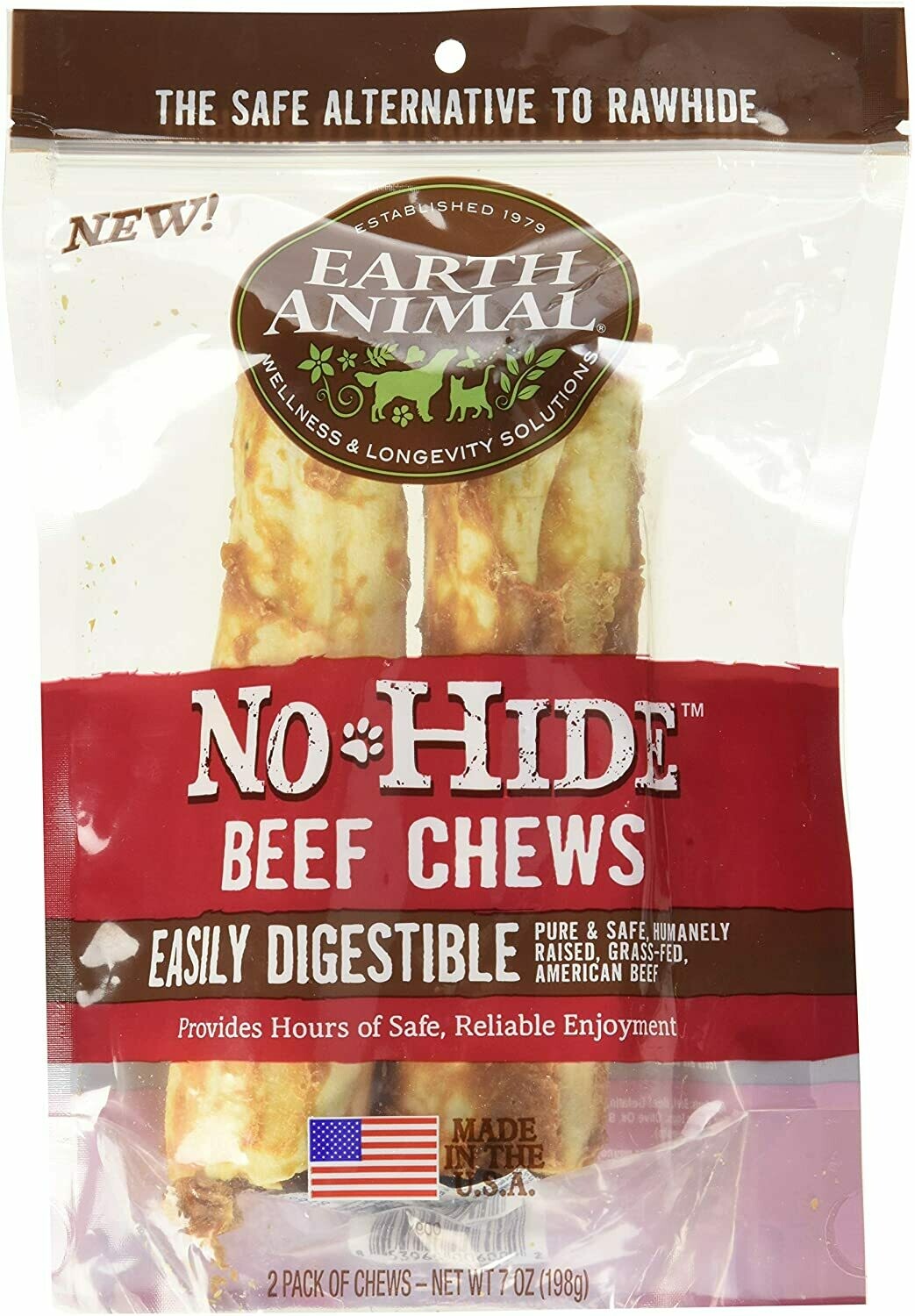 Earth Animal No Hide BEEF 7in 2pk