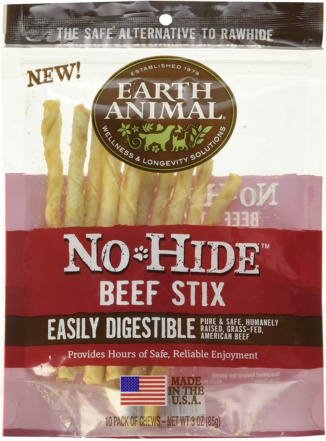 Earth Animal No Hide BEEF Stix 10ct