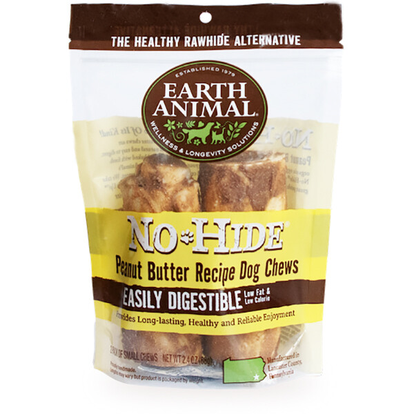 Earth Animal No Hide Peanut Butter 4in 2 pk