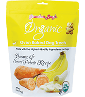Grandma Lucys Organic Oven Baked Dog Treats Banana and Sweet Potato