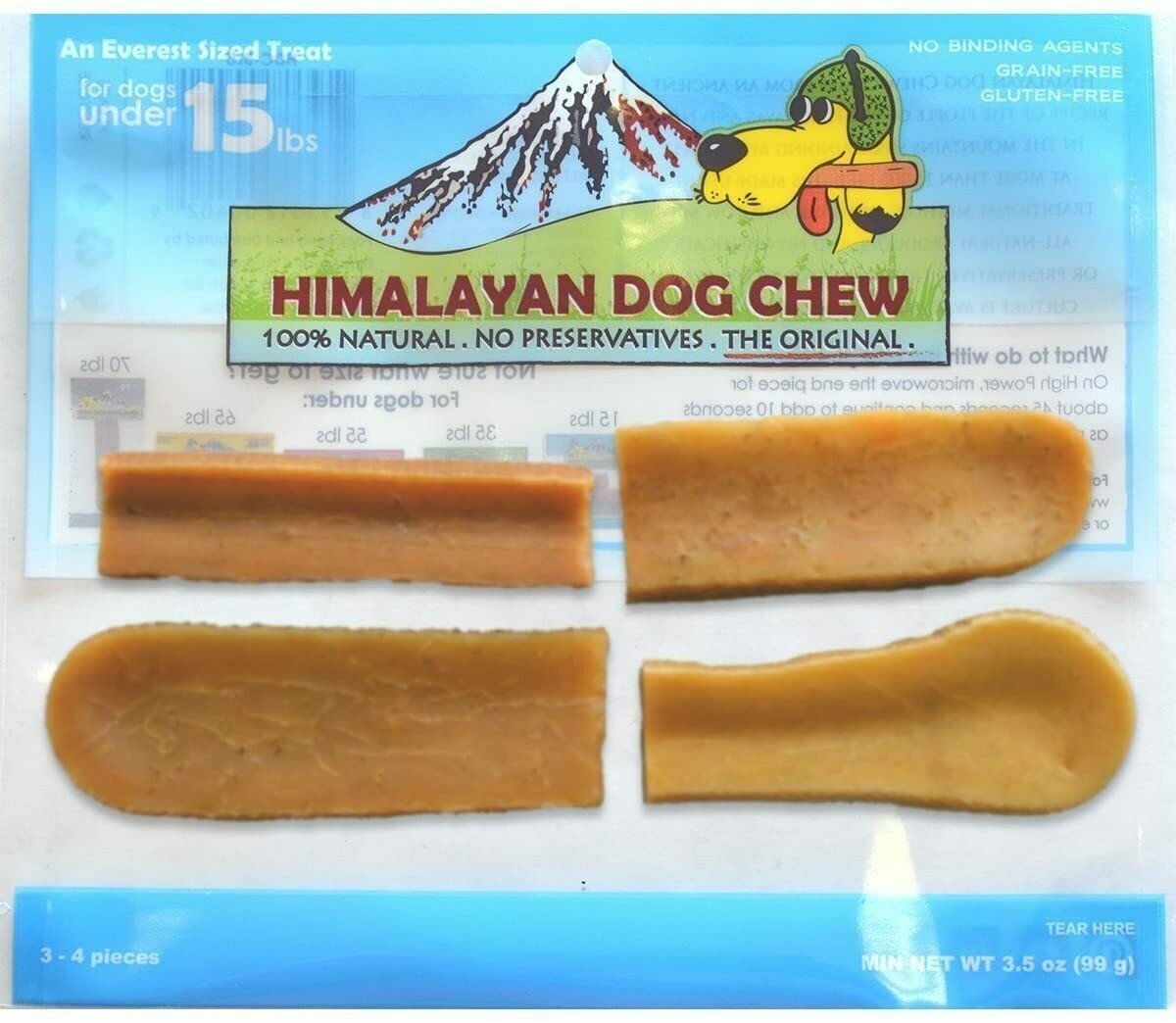 Himalayan Dog Chew Cheese Small Under 15 lbs 3-4 pieces