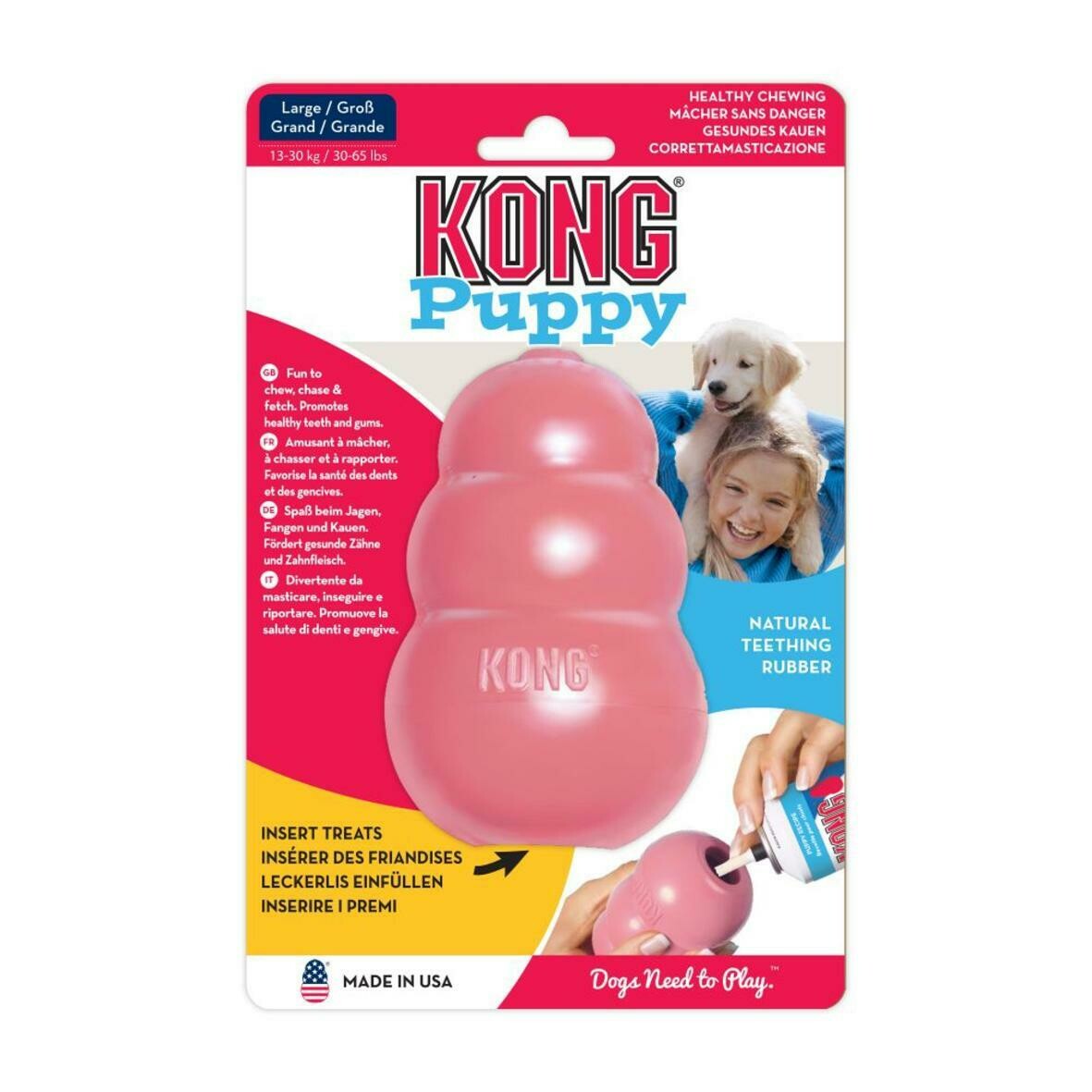 Kong Puppy lg Pink