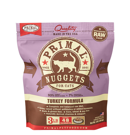 Primal 3 lb Cat Turkey Nuggets