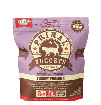 Primal 3 lb Cat Turkey Nuggets