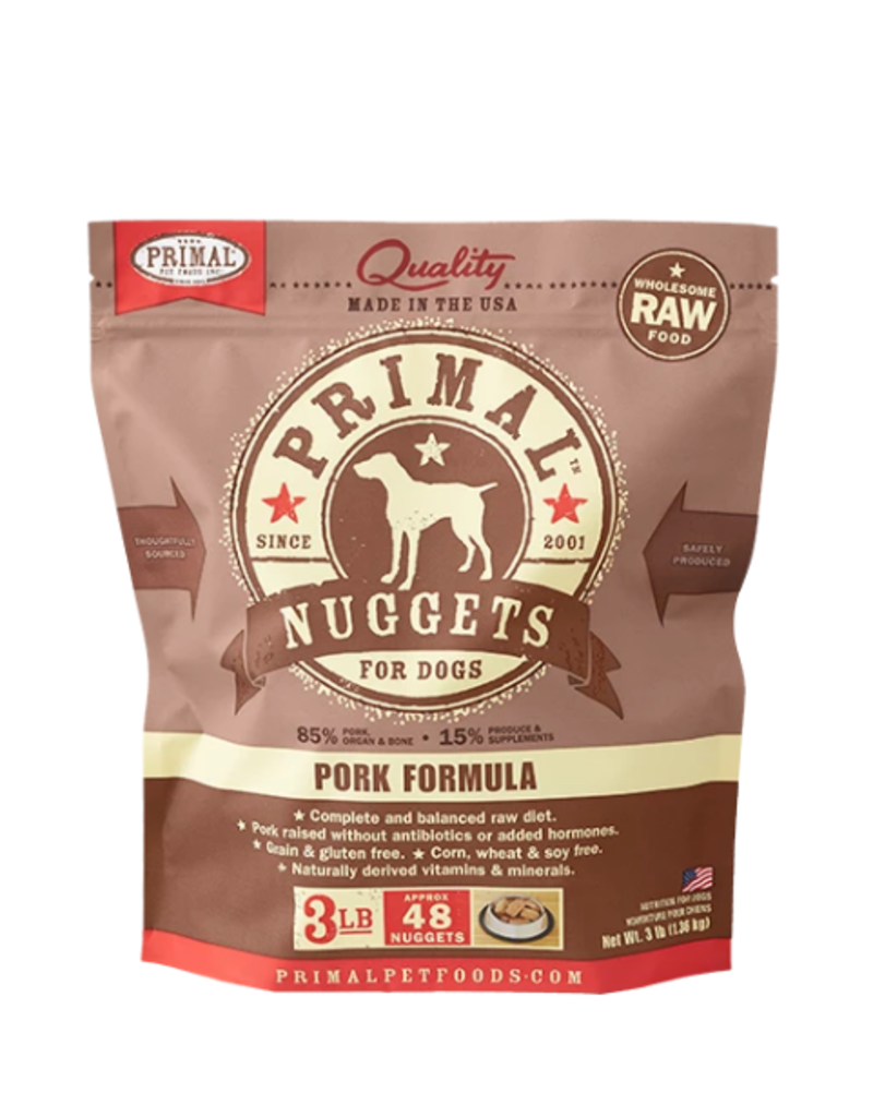 Primal 3 lb Dog Pork Nuggets