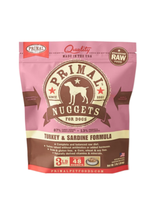Primal 3 lb Dog Turkey Sardine Nuggets