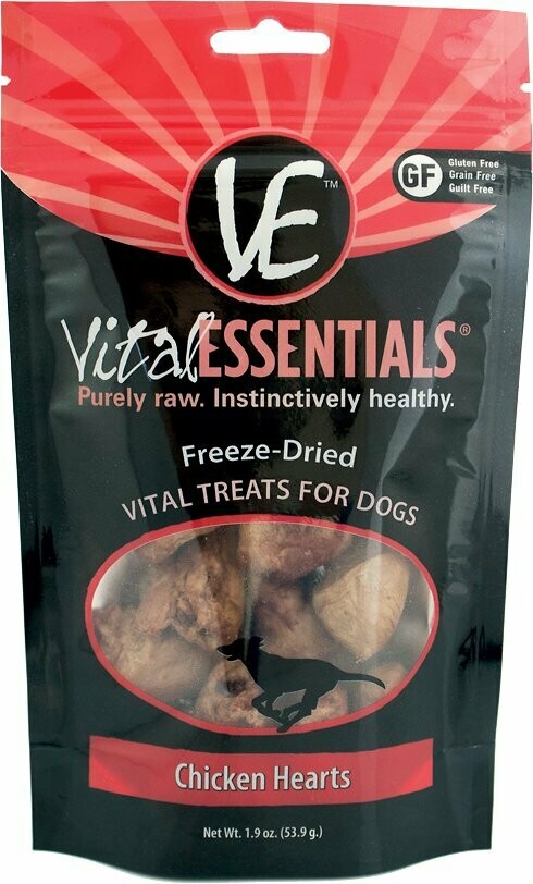 Vital Essentials Freeze Dried Chicken Hearts 3.75 oz