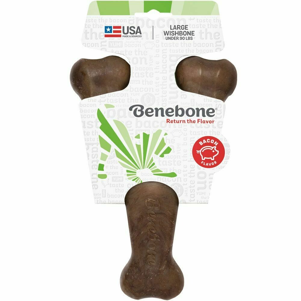 Benebone Wishbone Shape Large Bacon