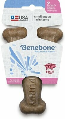 Benebone Wishbone Shape Small Puppy Bacon