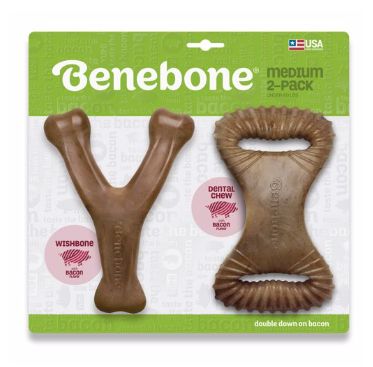 Benebone Med 2-pack Wishbone/Dental Bacon