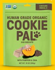 COOKIEPAL 10 OZ DOG PUMPKIN CHIA BISCUIT TREAT BG