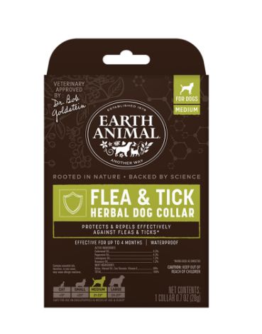 Earth Animal Herbal Flea and Tick Collar for Medium Dogs