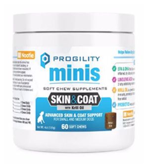 NOOTIE 60 CT DOG PROGILITY MINI SOFT CHEW SKIN &amp; COAT EA