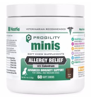 NOOTIE 60 CT DOG PROGILITY MINI SOFT CHEW ALLERGY EA