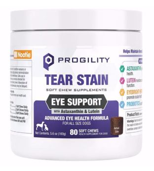 NOOTIE 80 CT DOG PROGILITY TEARSTAIN EYE SUPPORT SOFTCHEW EA