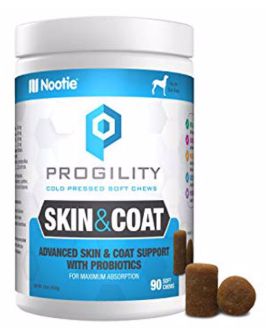 NOOTIE 90 CT DOG PROGILITY SOFT CHEW SKIN &amp; COAT EA