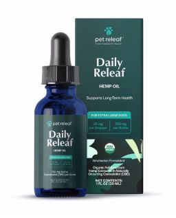 Pet Releaf 1oz 750 MG CBD Daily Hemp Oil XLG Breed