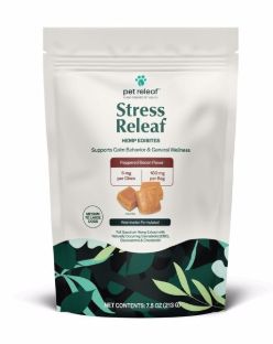 PET RELEAF 7.5 OZ DOG CBD EDIBITES BACON STRESS SM BRD