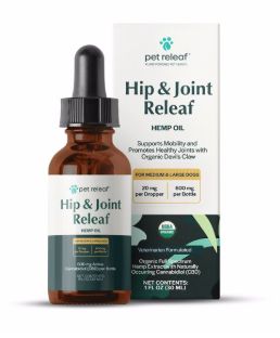 Pet Releaf Hip &amp; Joint Releaf md/lg 600mg