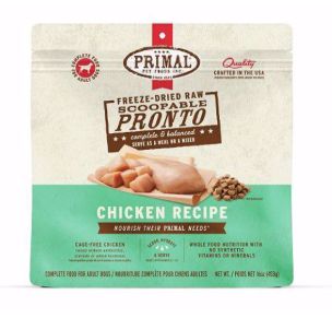  PRIMAL 16 OZ DOG PRONTO RAW FREEZE DRIED CHICKEN 