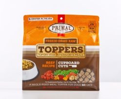 PRIMAL 18 OZ DOG CAT BEEF RAW FREEZE DRIED TOPPER EA