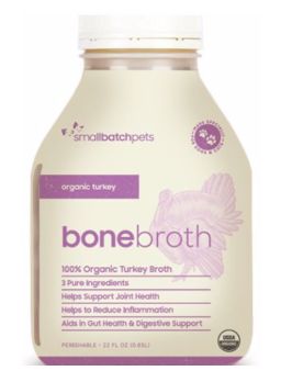 Smallbatch 22oz Dog Cat Turkey Bone Broth Frozen
