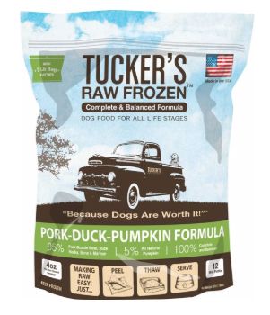 TUCKERS DOG 14 OZ PORK DUCK PUMPKIN FREEZE DRIED DIET