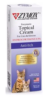 ZYMOX 1 OZ CAT TOPICAL CREAM TUBE .5% HYDROCORTISONE EA