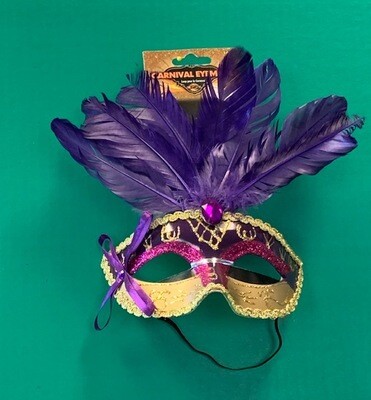 Gold-ppl Carnivale Plume mask