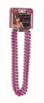 Roaring 20's Hot Pink 72" Beads Necklace