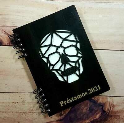 Cuaderno pasta de mdf enchapado 21x15cm