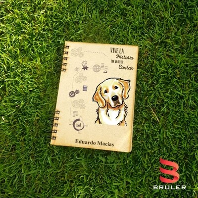 Cuaderno impresion parcial pasta de mdf 21x15cm