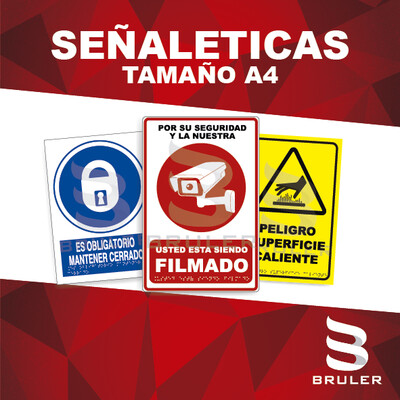 Señalética A4 - 20x30cm - braille adicional