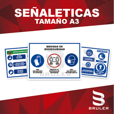 Señalética A3 - 42x30cm - braille adicional